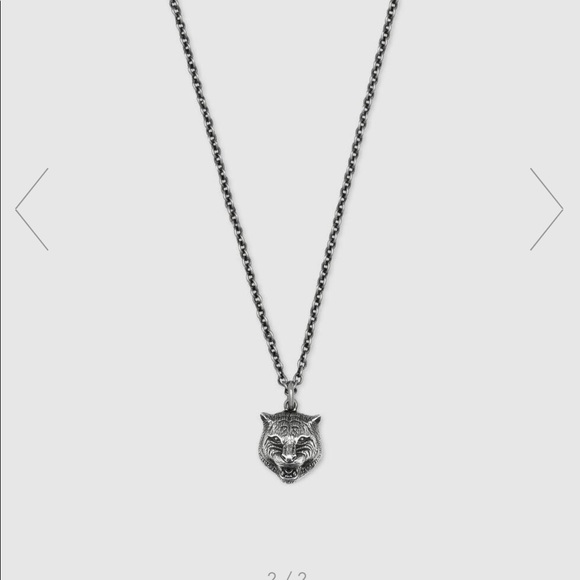 Gucci Necklace in silver with feline head